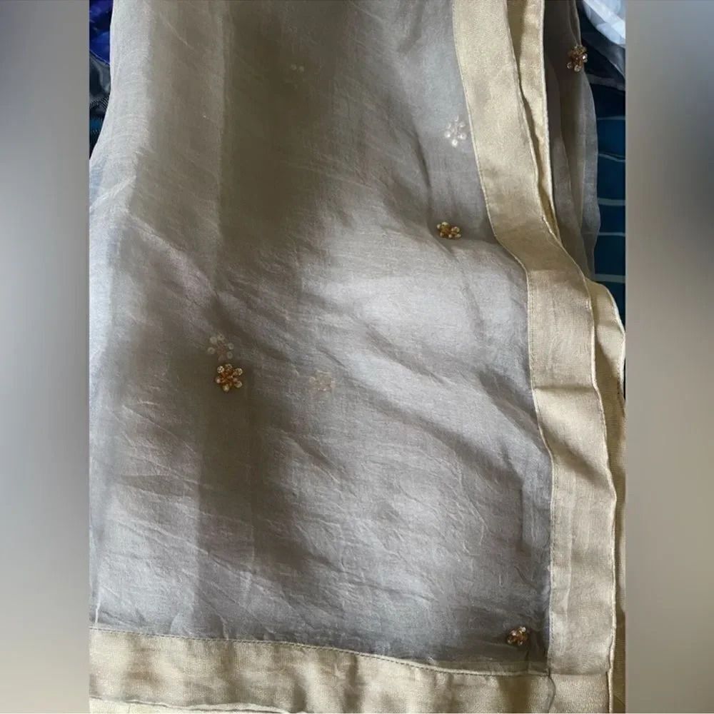 Luxurious Embroidered Brown and Gold 3 piece suit - Picture 15 of 16